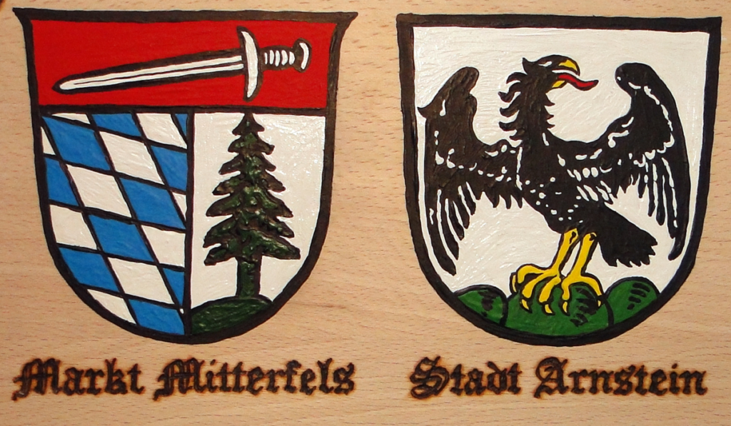 Wappen von Mitterfels und Arnstein