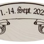 Festliches Fahnenband mit dem Jubiläumsdatum 11.–14. Sept. 2025.