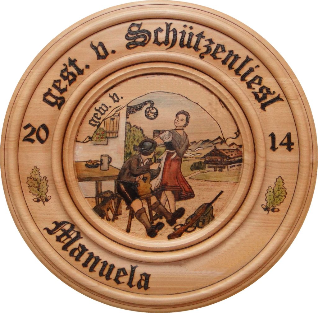 lieslscheibe-1024x1006 Ein Stück Heimat: Die Schützenscheibe der Schützenliesl
